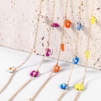 Glas Seed pärlor halsbandet, Zink Alloy, med Seedbead, med 3.22 extender kedja, mode smycken & för kvinna, fler färger för val, Längd 8.54 inch, Säljs av PC