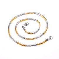 Titanium Steel Chain Necklace Vacuum Ion Plating Unisex mixed colors Sold By PC