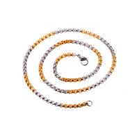Stainless Steel Chain Necklace, 316 Stainless Steel, Vacuum Ion Plating, Unisex & different size for choice, mixed colors, Sold By PC