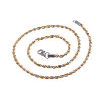Titanium Steel Chain Necklace, Vacuum Ion Plating, Unisex & different size for choice, mixed colors, Sold By PC