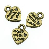 Zinc Alloy Heart Pendants plated fashion jewelry nickel lead & cadmium free 10mm Sold By PC