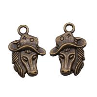 Tibetan Style Animal Pendants, Horse, plated, fashion jewelry, more colors for choice, nickel, lead & cadmium free, 23x16mm, Sold By PC