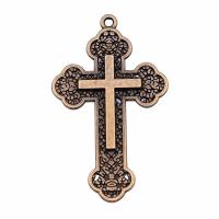 Tibetan Style Cross Pendants, plated, fashion jewelry, more colors for choice, nickel, lead & cadmium free, 54x33mm, Sold By PC