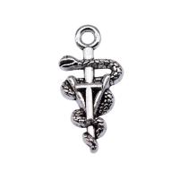 Zinc Alloy Animal Pendants Snake silver color plated fashion jewelry silver color nickel lead & cadmium free Sold By PC