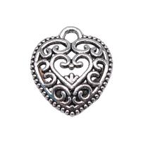 Tibetan Style Heart Pendants, plated, fashion jewelry, more colors for choice, nickel, lead & cadmium free, 16x15mm, Sold By PC