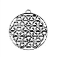 Tibetan Style Pendants, Round, plated, fashion jewelry, more colors for choice, nickel, lead & cadmium free, 48x44mm, Sold By PC