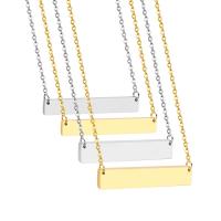 Stainless Steel Jewelry Necklace 304 Stainless Steel with 1.97inch extender chain Rectangle Vacuum Ion Plating fashion jewelry & for woman Length Approx 17.71 Inch Sold By PC
