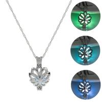 Luminated Necklace Zinc Alloy Flower platinum color plated for woman & hollow nickel lead & cadmium free Length Approx 17.7 Inch Sold By PC
