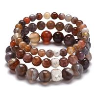 Persian Gulf Agate Bracelet, Round, Unisex & different styles for choice, Sold By PC