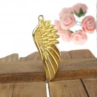 Wing Shaped Zinc Alloy Pendants Angel Wing plated DIY nickel lead & cadmium free Sold By PC