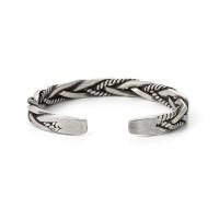 Brass Cuff Bangle silver color plated for man nickel lead & cadmium free 65mm Sold By PC