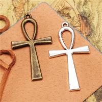 Zinc Alloy Cross Pendants plated DIY & hollow nickel lead & cadmium free Sold By PC