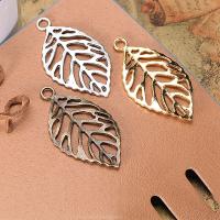 Tibetan Style Leaf Pendants, plated, DIY & hollow, more colors for choice, nickel, lead & cadmium free, 26x48mm, Sold By PC