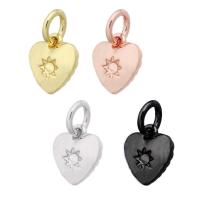 Brass Heart Pendants, plated, more colors for choice, 7.50x8x2mm, Hole:Approx 2mm, Sold By PC