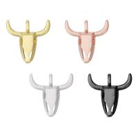 Brass Jewelry Pendants, Bull, plated, hollow, more colors for choice, 14.50x16x3mm, Hole:Approx 2mm, Sold By PC