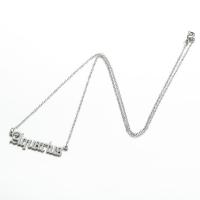 Stainless Steel Jewelry Necklace, with 2.75 inch extender chain, Alphabet Letter, plated, Unisex & different styles for choice, more colors for choice, Length:Approx 18.11 Inch, Sold By PC
