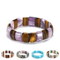 Bracelets de pierres précieuses, pierre gemme, différents matériaux pour le choix & unisexe, plus de couleurs à choisir, 10x14mm, Longueur:Environ 7 pouce, Vendu par PC