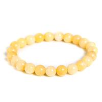 Pale Brown Jade Bracelet, different size for choice & for woman, yellow, Sold By PC