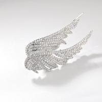Cubic Zirconia Brooch Brass Wing Shape plated Unisex & micro pave cubic zirconia nickel lead & cadmium free Sold By PC