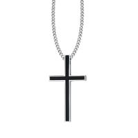 Stainless Steel Jewelry Necklace 304 Stainless Steel Cross epoxy gel fashion jewelry & for man Length Approx 23.62 Inch Sold By PC