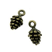 Tibetan Style Pendants, Pinecone, plated, more colors for choice, 12x7x7mm, Sold By PC