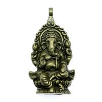 Tibetan Style Pendants, plated, more colors for choice, 63x32mm, Sold By PC