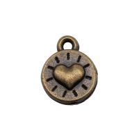 Zinc Alloy Heart Pendants Round plated Sold By PC