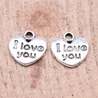 Tibetan Style Heart Pendants, plated, more colors for choice, 12x11mm, Sold By PC