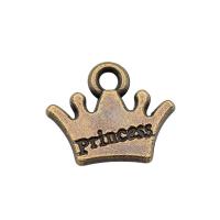 Tibetan Style Crown Pendants, plated, more colors for choice, 13mm, Sold By PC