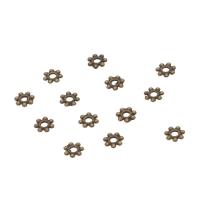 Brass Spacer Beads, Flower, DIY, more colors for choice, 4mm, 10000PCs/Bag, Sold By Bag