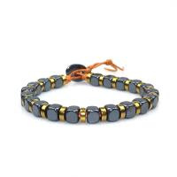 Hematite Bracelet Adjustable & Unisex 8mm Length Approx 7.87 Inch Sold By PC