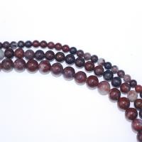 Coffee Stone Beads Round DIY red Sold Per Approx 15.75 Inch Strand