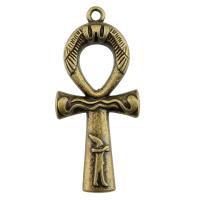 Tibetan Style Cross Pendants, plated, fashion jewelry, more colors for choice, nickel, lead & cadmium free, 43x19mm, Sold By PC