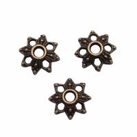 Tibetan Style Bead Cap, Flower, plated, DIY, more colors for choice, nickel, lead & cadmium free, 9x9mm, Sold By PC