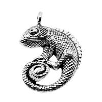 Tibetan Style Animal Pendants, Lizard, plated, fashion jewelry, more colors for choice, nickel, lead & cadmium free, 26x36mm, Sold By PC
