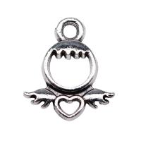 Tibetan Style Pendants, Angel, silver color plated, fashion jewelry, silver color, nickel, lead & cadmium free, 13x12mm, Sold By PC