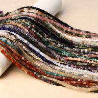 Mišrios Gemstone beads, Brangakmenis, Kvadratinių, poliruotas, Pasidaryk pats & įvairios medžiagos pasirinkimas, daugiau spalvų pasirinkimas, 4x4mm, Parduota už 37-39 cm Strand