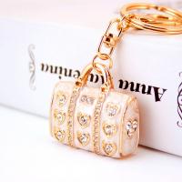 Tibetan Style Key Clasp, with Czech Rhinestone, Handbag, high quality plated, fashion jewelry & Unisex & enamel, more colors for choice, nickel free, 100x42mm, Sold By PC