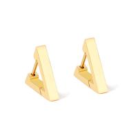 Stainless Steel Huggie Hoop Earring 304 Stainless Steel Triangle Vacuum Ion Plating fashion jewelry & for woman 16.5mm*14mm Sold By Pair