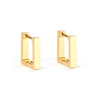 Stainless Steel Huggie Hoop Earring 304 Stainless Steel Square Vacuum Ion Plating fashion jewelry & for woman Sold By Pair