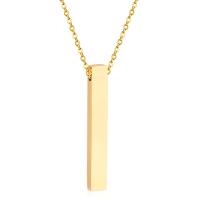 Stainless Steel Jewelry Necklace 304 Stainless Steel with 1.97inch extender chain Vacuum Ion Plating fashion jewelry & for woman 5.5mm*39.5mm Length Approx 17.72 Inch Sold By PC