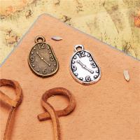 Tibetan Style Pendants, Clock, plated, DIY, more colors for choice, nickel, lead & cadmium free, 22x13mm, Sold By PC