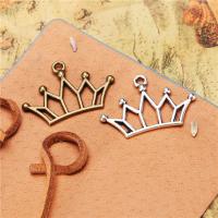 Tibetan Style Crown Pendants, plated, DIY & hollow, more colors for choice, nickel, lead & cadmium free, 30x20mm, Sold By PC