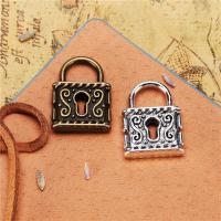Zinc Alloy Lock Pendants plated DIY & hollow nickel lead & cadmium free Sold By PC