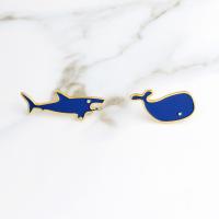 Zinc Alloy Brooches gold color plated Unisex & enamel blue Sold By PC