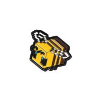 Zinklegierung Broschen, Biene, Einbrennlack, unisex & Emaille, gelb, 27x27mm, verkauft von PC