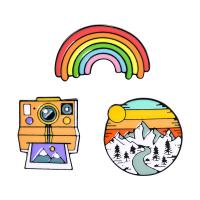 سبائك الزنك دبابيس, رسوم متحركة, stoving الورنيش, للجنسين & أنماط مختلفة للاختيار & مينا, الألوان المختلطة, تباع بواسطة PC
