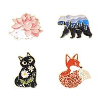 Tibetan Style Brooches, Animal, stoving varnish, Unisex & different styles for choice & enamel, mixed colors, Sold By PC
