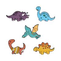 Zinc Alloy Brooches Dinosaur stoving varnish Unisex & enamel mixed colors Sold By PC