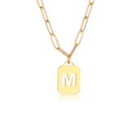 Edelstahl Schmuck Halskette, 304 Edelstahl, mit Verlängerungskettchen von 2.17inch, Modeschmuck & für Frau, goldfarben, Länge:ca. 17.13 ZollInch, verkauft von PC